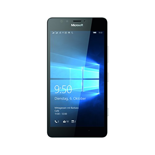 Microsoft Lumia 950 Dual-SIM Smartphone (5,2 Zoll (13,2 cm) Touch-Display, 32 GB Speicher, Windows 10) schwarz