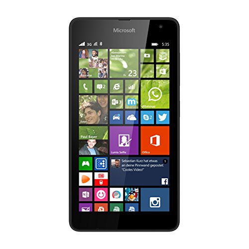 Microsoft Lumia 535 Smartphone (5 Zoll (12,7 cm) Touch-Display, 8 GB Speicher, Windows 8.1) schwarz