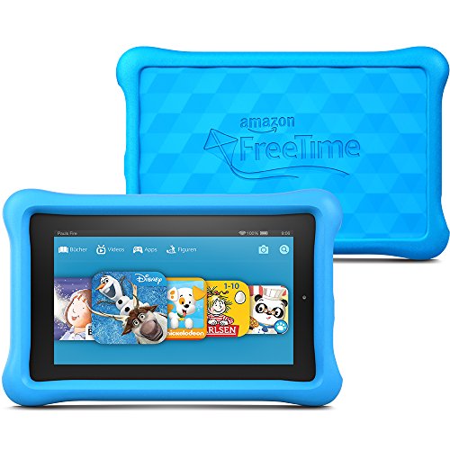 Fire Kids Edition, 17,8 cm (7 Zoll) Display, WLAN, 8 GB, Blau Kindgerechte Schutzhülle