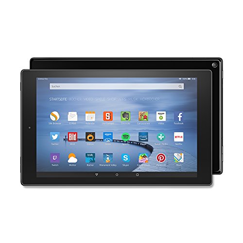 Fire HD 10-Tablet, 25,65 cm (10,1 Zoll), HD-Display, WLAN, 16 GB (Schwarz) - mit Spezialangeboten (vorherige Generation)