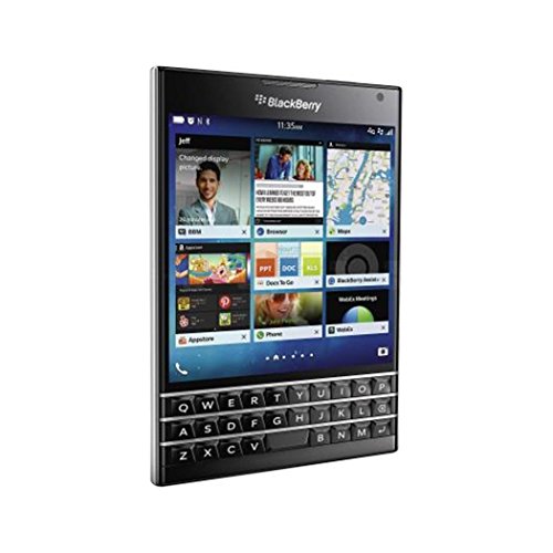 BlackBerry Passport Smartphone (11,4 cm (4,5 Zoll) Display, Nano-SIM, QWERTZ, 32GB interner Speicher, 13 Megapixel Kamera, Blackberry OS 10.3) schwarz
