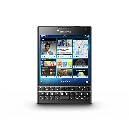 BlackBerry Passport Smartphone (11,4 cm (4,5 Zoll) Display, Nano-SIM, QWERTZ, 32GB interner Speicher, 13 Megapixel Kamera, Blackberry OS 10.3) schwarz