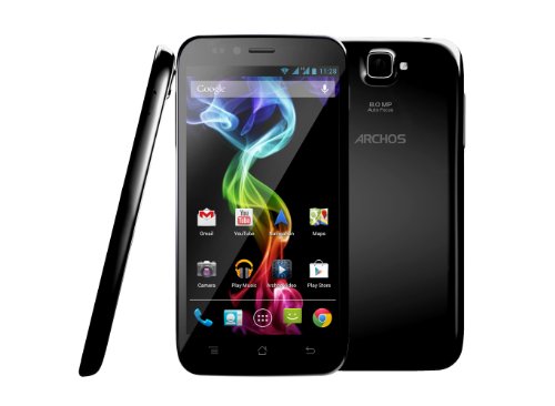 Archos 50 Platinum Smartphone (12,7 cm (5 Zoll) Touchscreen, 8 Megapixel Kamera, 1GB RAM, 4GB Speicher, Android 4.1) schwarz