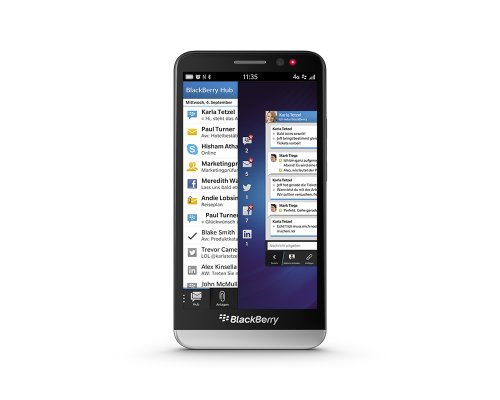 BlackBerry Z30 Smartphone ( 12,7 cm (5 Zoll) AMOLED Touchscreen, 8 Megapixel Kamera, 2GB RAM, 16GB Speicher) schwarz