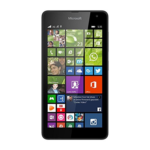 Microsoft Lumia 535 Smartphone (5 Zoll (12,7 cm) Touch-Display, 8 GB Speicher, Windows 8.1) schwarz