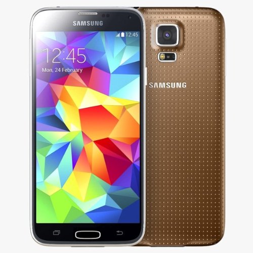 Samsung Galaxy S5 Smartphone (12,95 cm (5,1 Zoll) Touch-Display, 2,5 GHz Quad-Core Prozessor, 2 GB RAM, 16 Megapixel Kamera, Android 4.4) copper gold