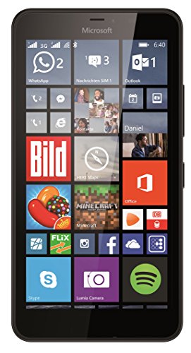 Microsoft Lumia 640 XL Dual-SIM Smartphone (5,7 Zoll (14,5 cm) Touch-Display, 8 GB Speicher, Windows 10) schwarz