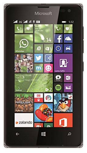 Microsoft Lumia 532 Smartphone Dual-SIM (10,16 cm (4 Zoll) Display, 5 Megapixel Kamera, Qualcomm Snapdragon Prozessor, 1,2GHz, micro-USB 2.0, Bluetooth 4.0, 1GB RAM, Win 8.1) schwarz